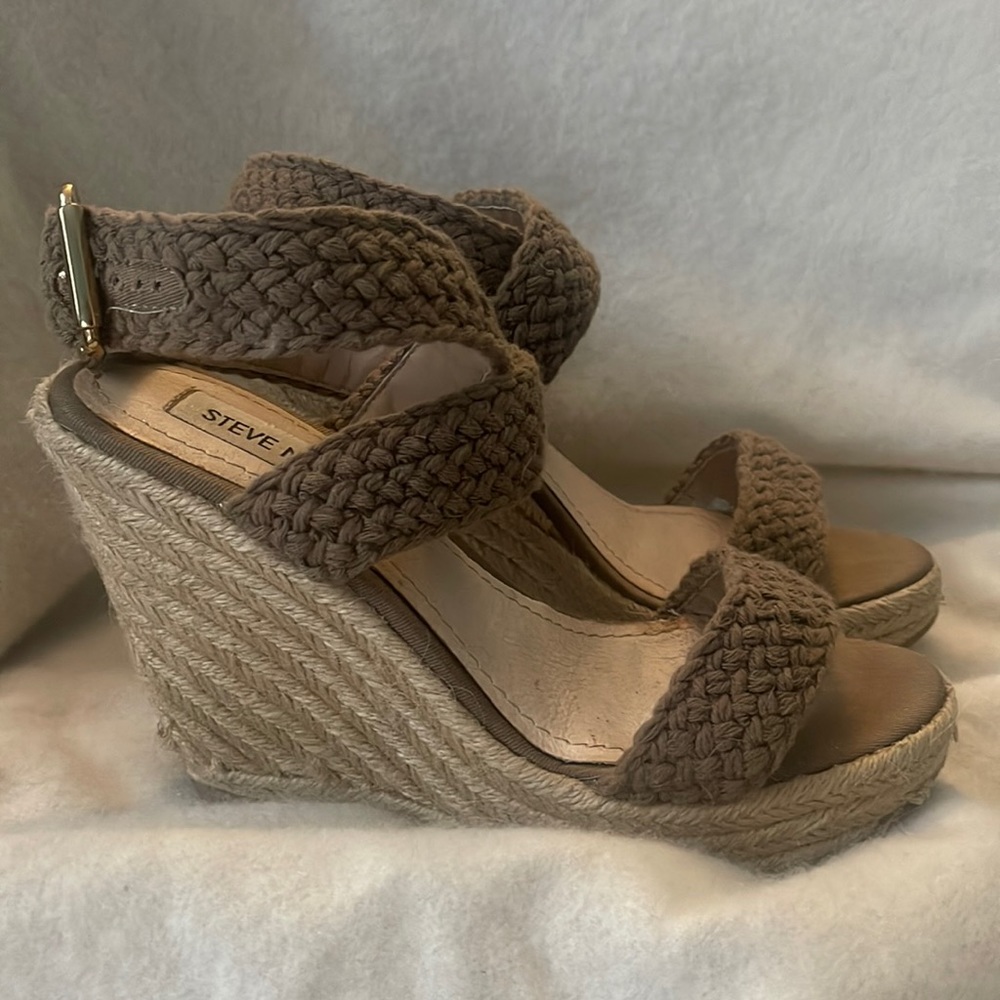 Steve Madden wedge rope sandals.